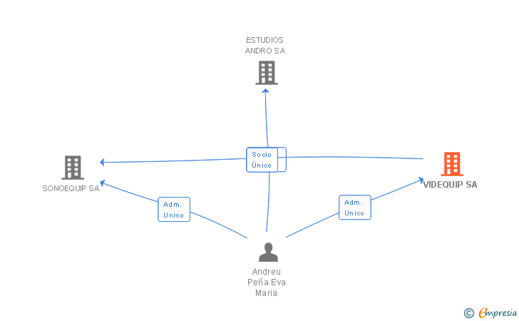 Vinculaciones societarias de VIDEQUIP SA
