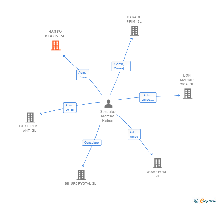 Vinculaciones societarias de HASSO BLACK SL