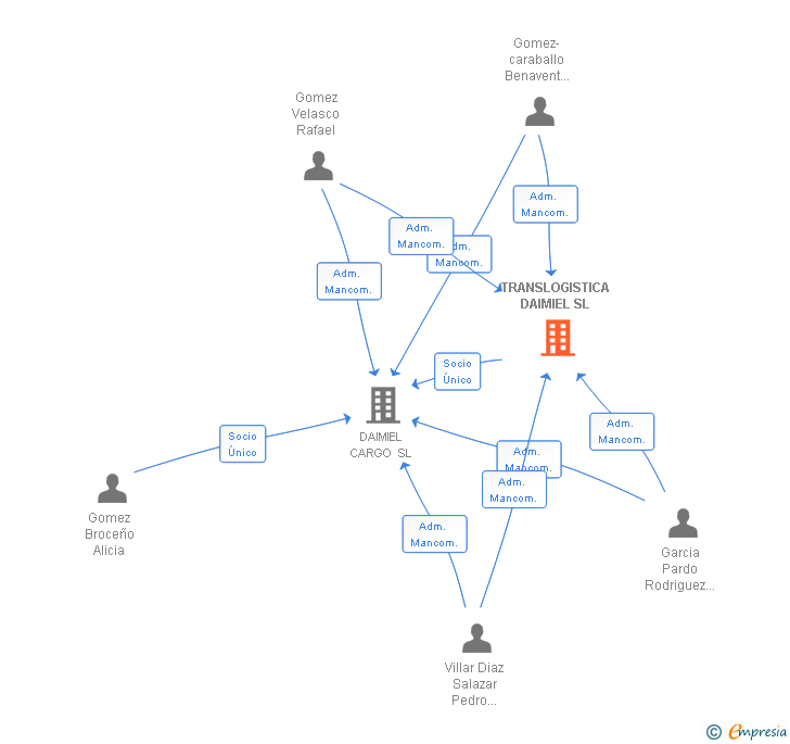 Vinculaciones societarias de TRANSLOGISTICA DAIMIEL SL
