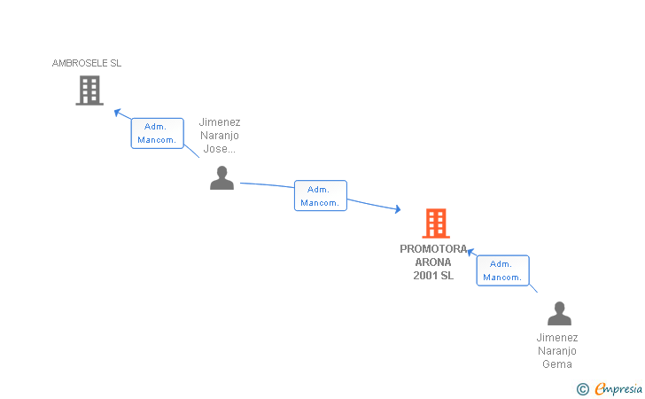Vinculaciones societarias de PROMOTORA ARONA 2001 SL
