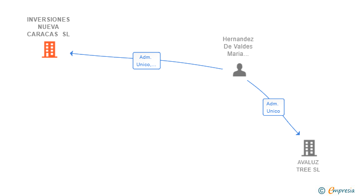 Vinculaciones societarias de INVERSIONES NUEVA CARACAS SL