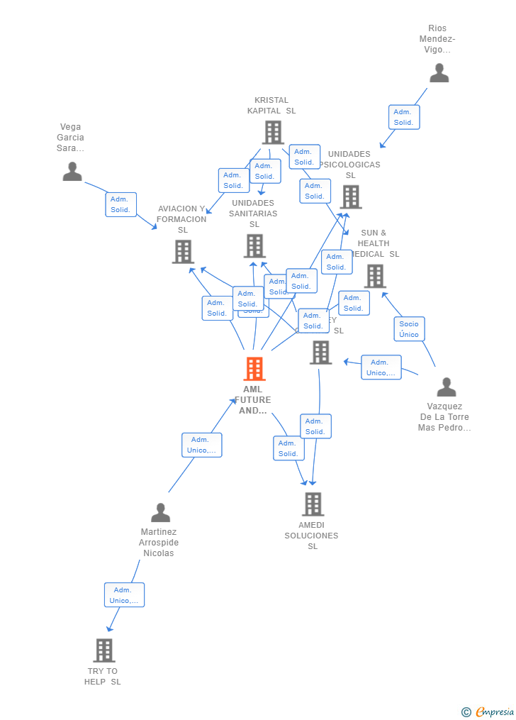 Vinculaciones societarias de AML FUTURE AND PROYECTS SL