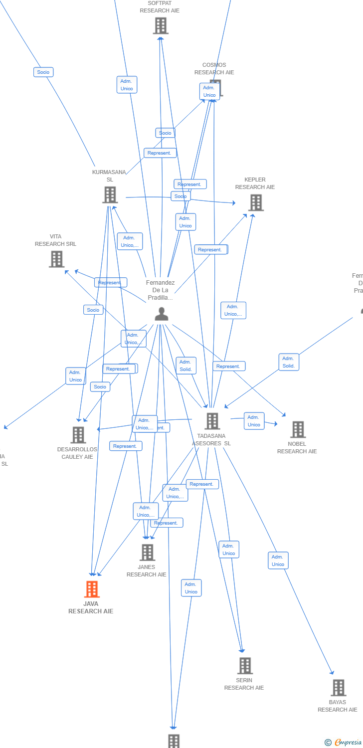 Vinculaciones societarias de JAVA RESEARCH AIE