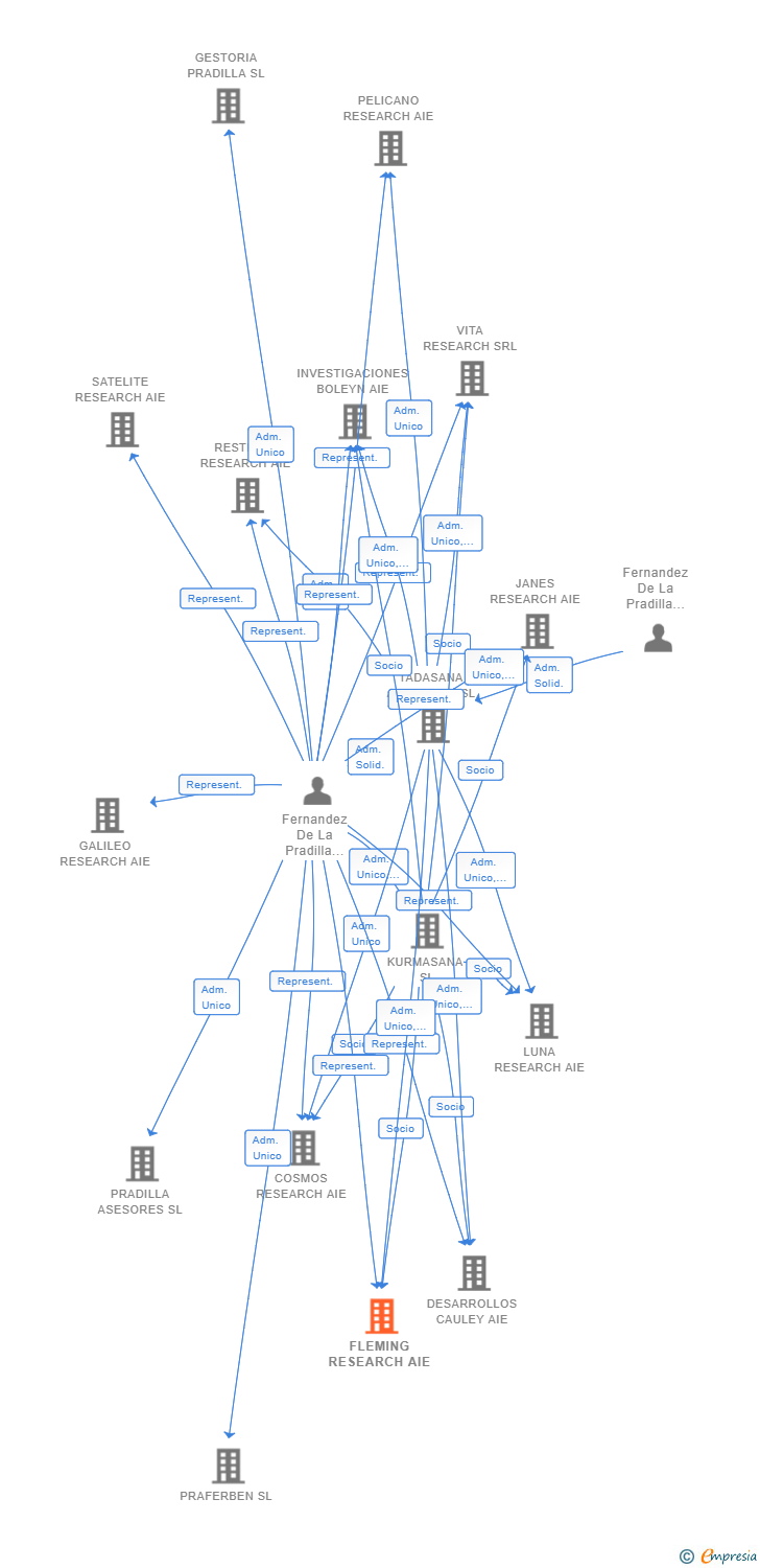 Vinculaciones societarias de FLEMING RESEARCH AIE