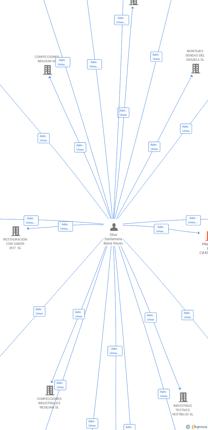 Vinculaciones societarias de PRADOS DE CASTILLA 2025 SL