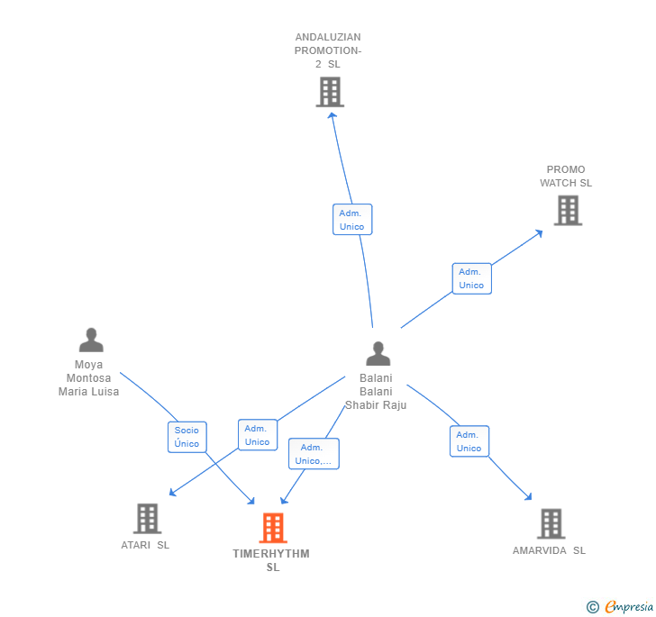 Vinculaciones societarias de TIMERHYTHM SL