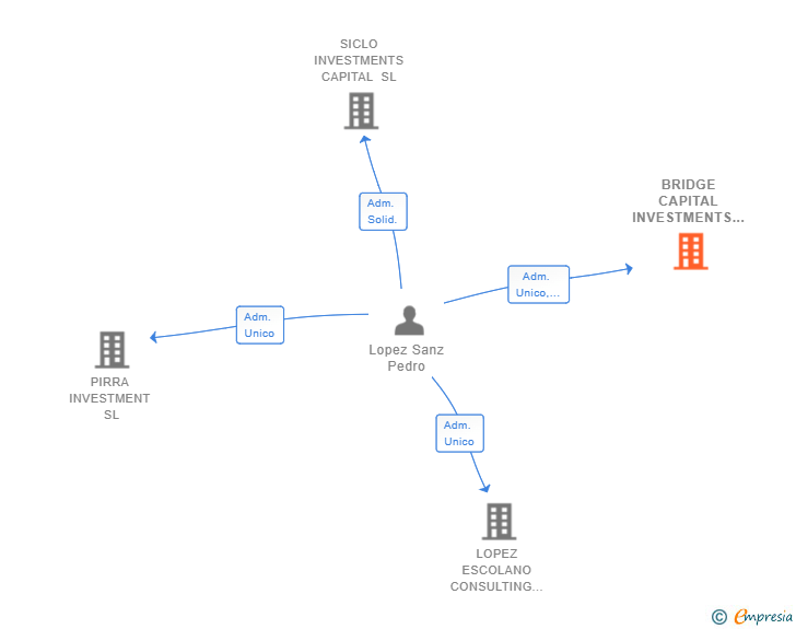 Vinculaciones societarias de BRIDGE CAPITAL INVESTMENTS SL
