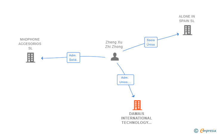 Vinculaciones societarias de DAMAIS INTERNATIONAL TECHNOLOGY SL