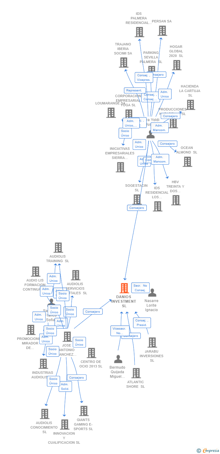 Vinculaciones societarias de DANIOS INVESTMENT SL