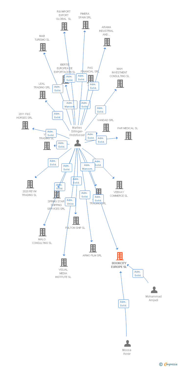 Vinculaciones societarias de BOOKCITY EUROPE SL