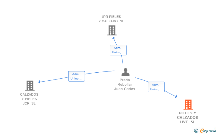 Vinculaciones societarias de PIELES Y CALZADOS LIVE SL