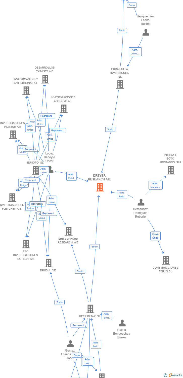 Vinculaciones societarias de DREYER RESEARCH AIE