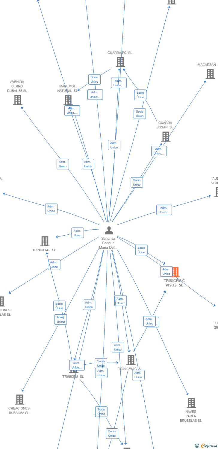 Vinculaciones societarias de TRINICEM C PISOS SL