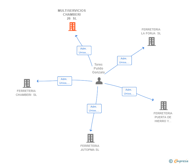 Vinculaciones societarias de MULTISERVICIOS CHAMBERI 26 SL