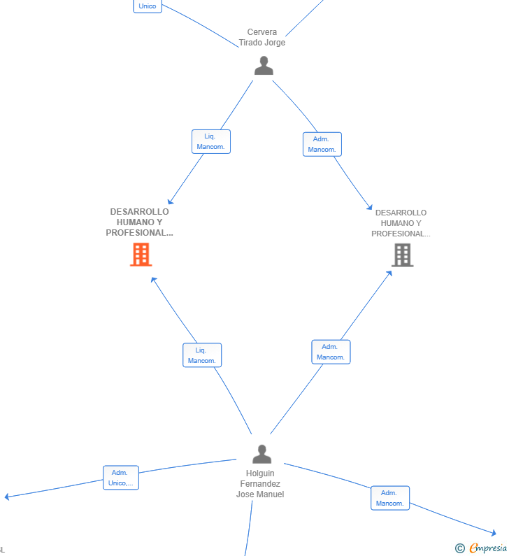 Vinculaciones societarias de DESARROLLO HUMANO Y PROFESIONAL SL