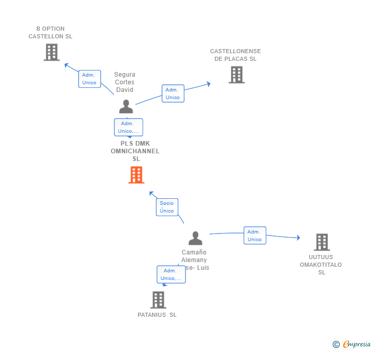 Vinculaciones societarias de PLS DMK OMNICHANNEL SL