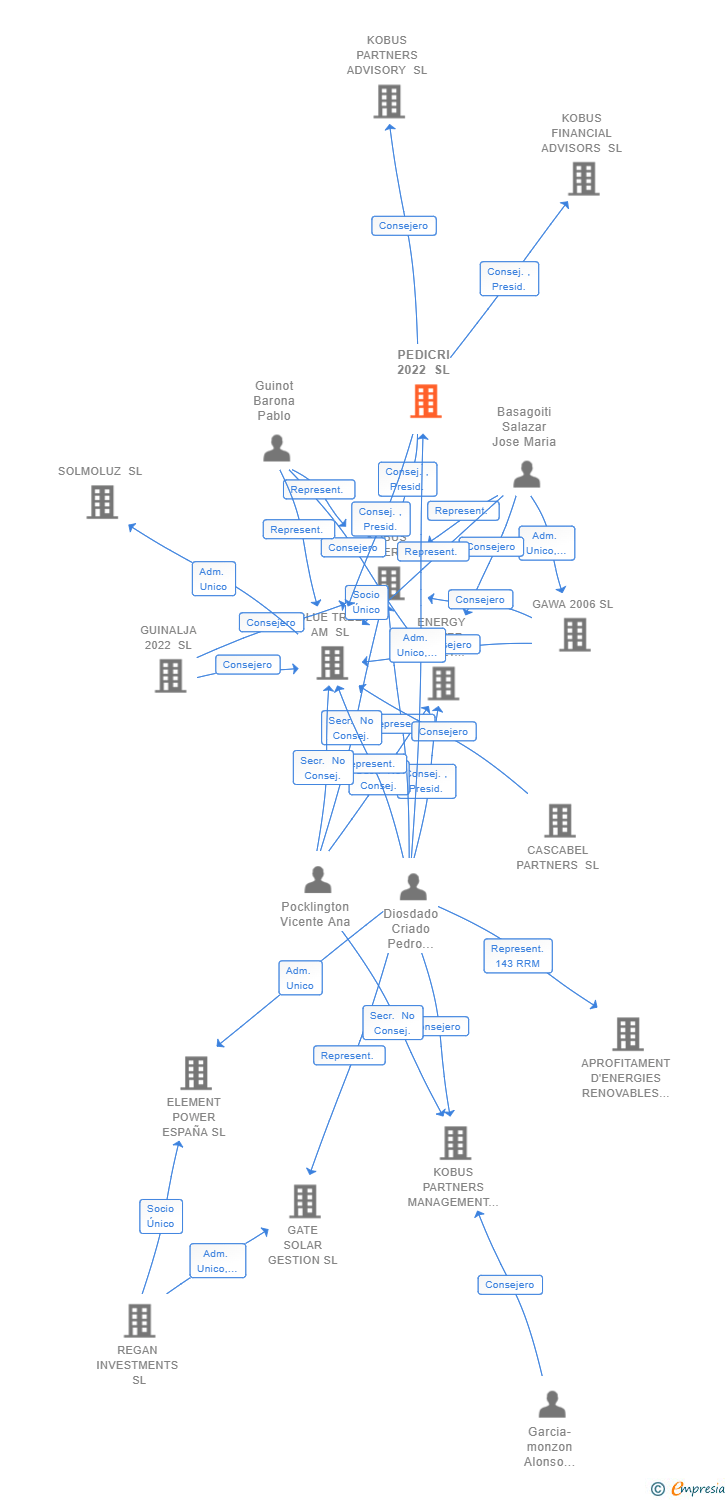 Vinculaciones societarias de PEDICRI 2022 SL