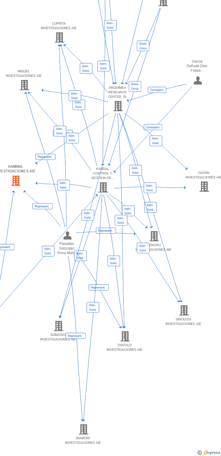 Vinculaciones societarias de HAMINA INVESTIGACIONES AIE