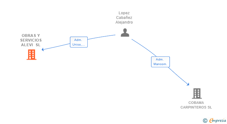 Vinculaciones societarias de OBRAS Y SERVICIOS ALEVI SL