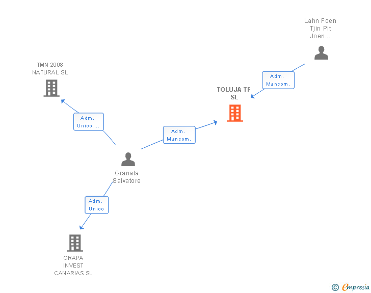 Vinculaciones societarias de TOLUJA TF SL