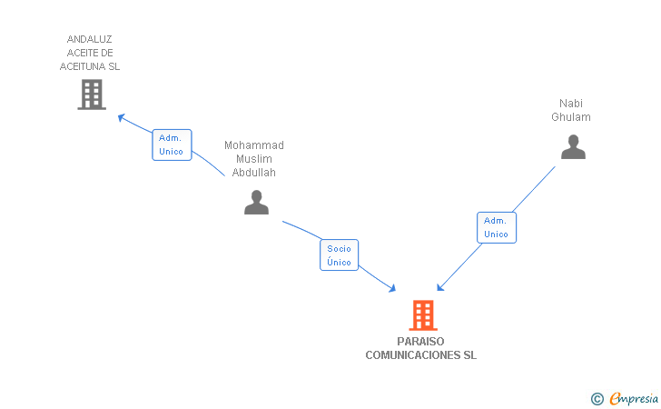 Vinculaciones societarias de PARAISO COMUNICACIONES SL