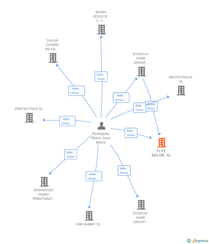 Vinculaciones societarias de FLYZ SALON SL