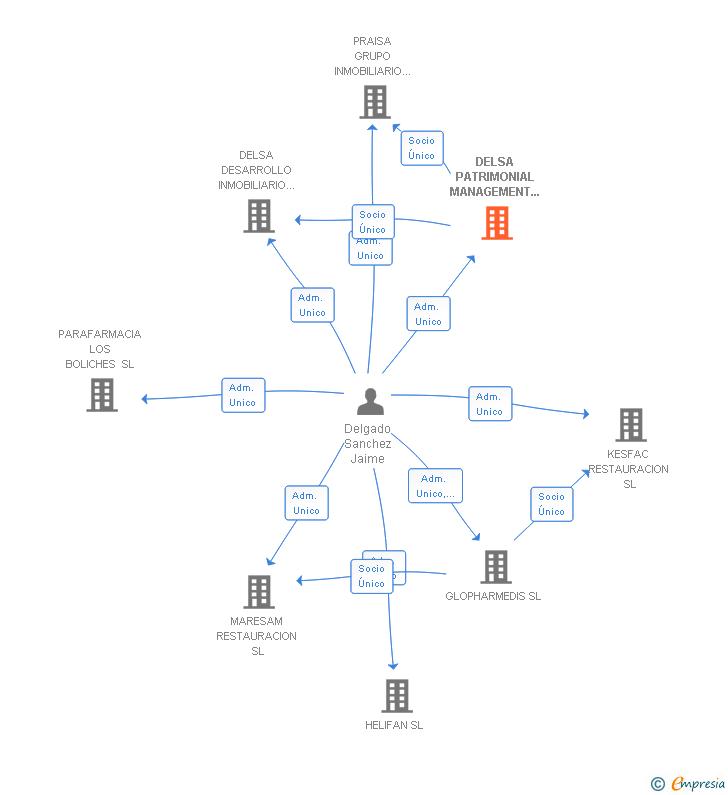 Vinculaciones societarias de DELSA PATRIMONIAL MANAGEMENT GROUP SL