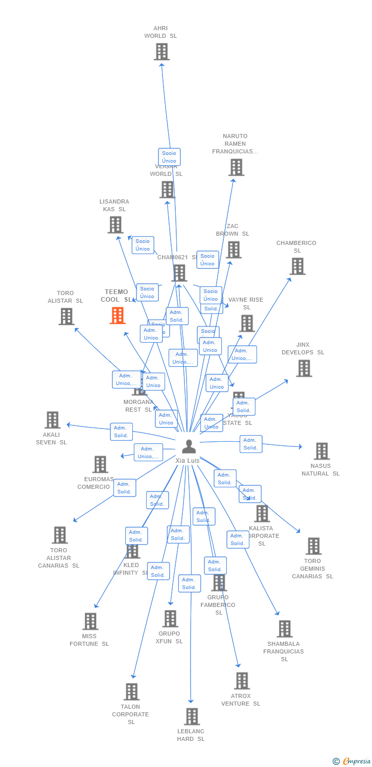 Vinculaciones societarias de TEEMO COOL SL