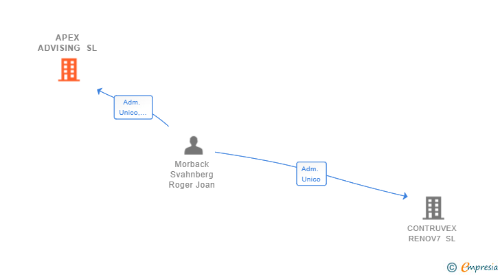 Vinculaciones societarias de APEX ADVISING SL