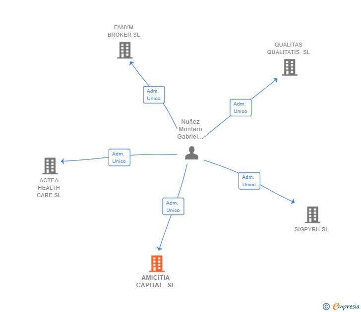 Vinculaciones societarias de AMICITIA CAPITAL SL