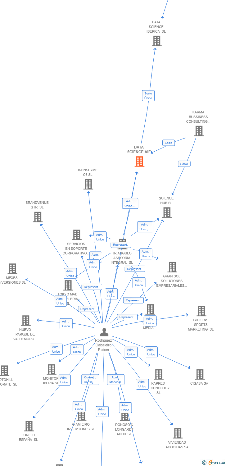 Vinculaciones societarias de DATA SCIENCE AIE
