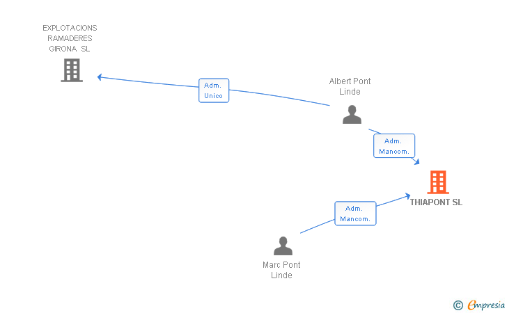 Vinculaciones societarias de THIAPONT SL