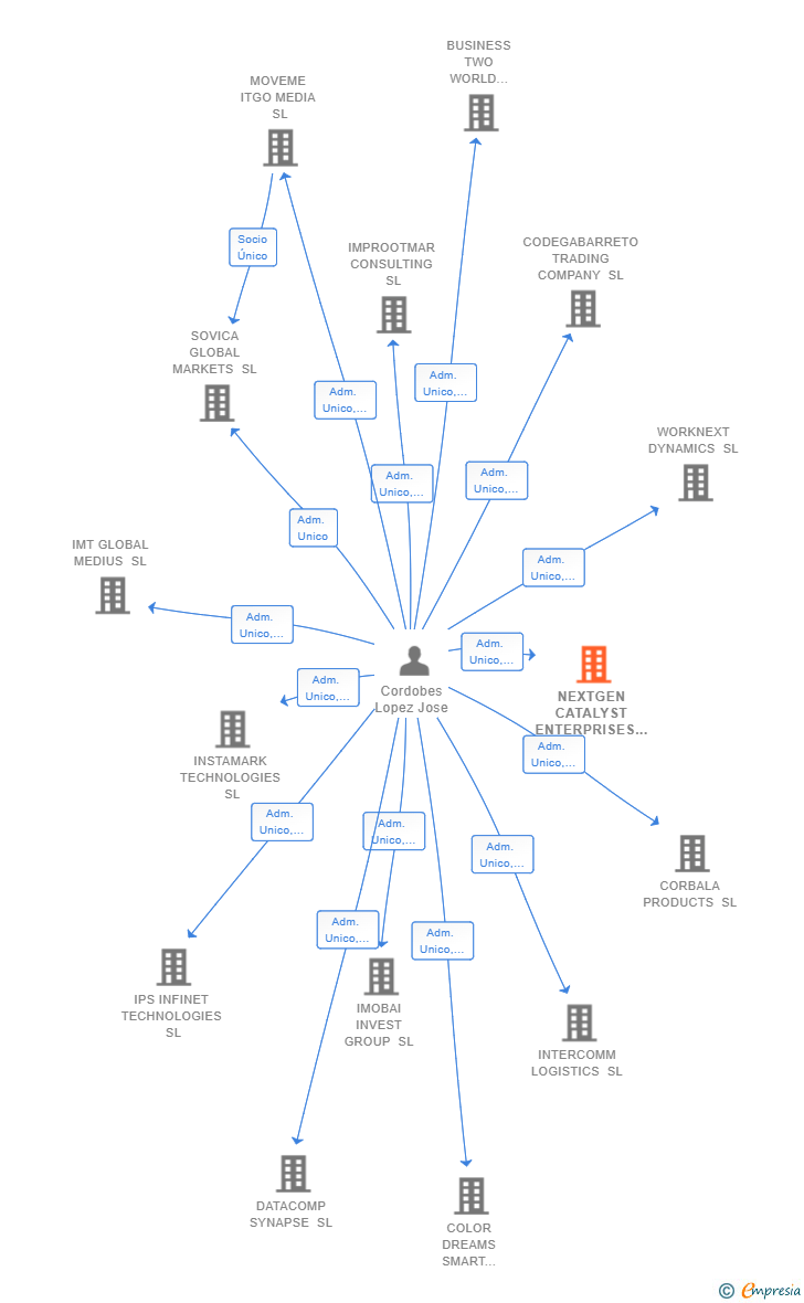 Vinculaciones societarias de NEXTGEN CATALYST ENTERPRISES SL