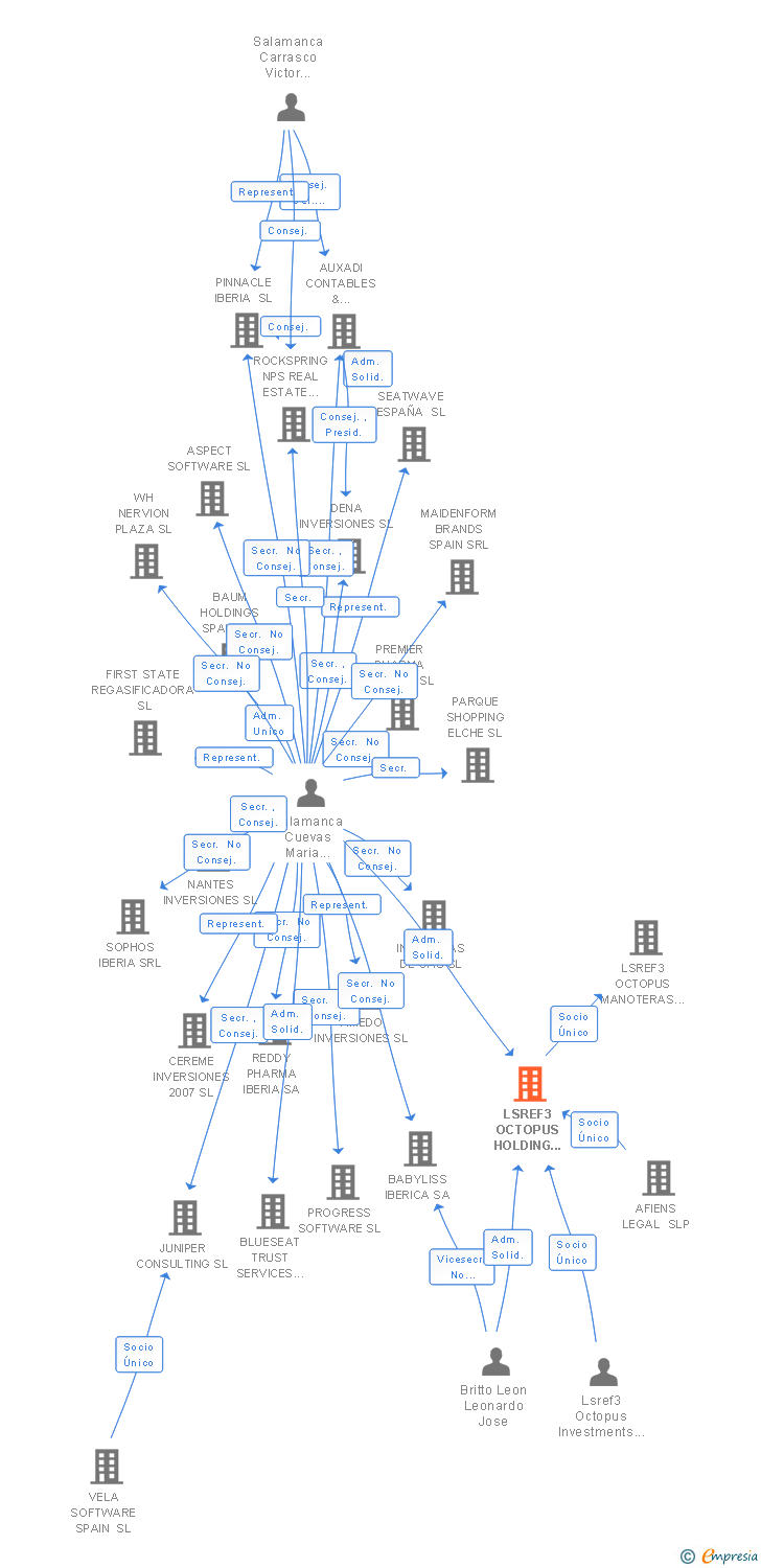 Vinculaciones societarias de LSREF3 OCTOPUS HOLDING M48 SL