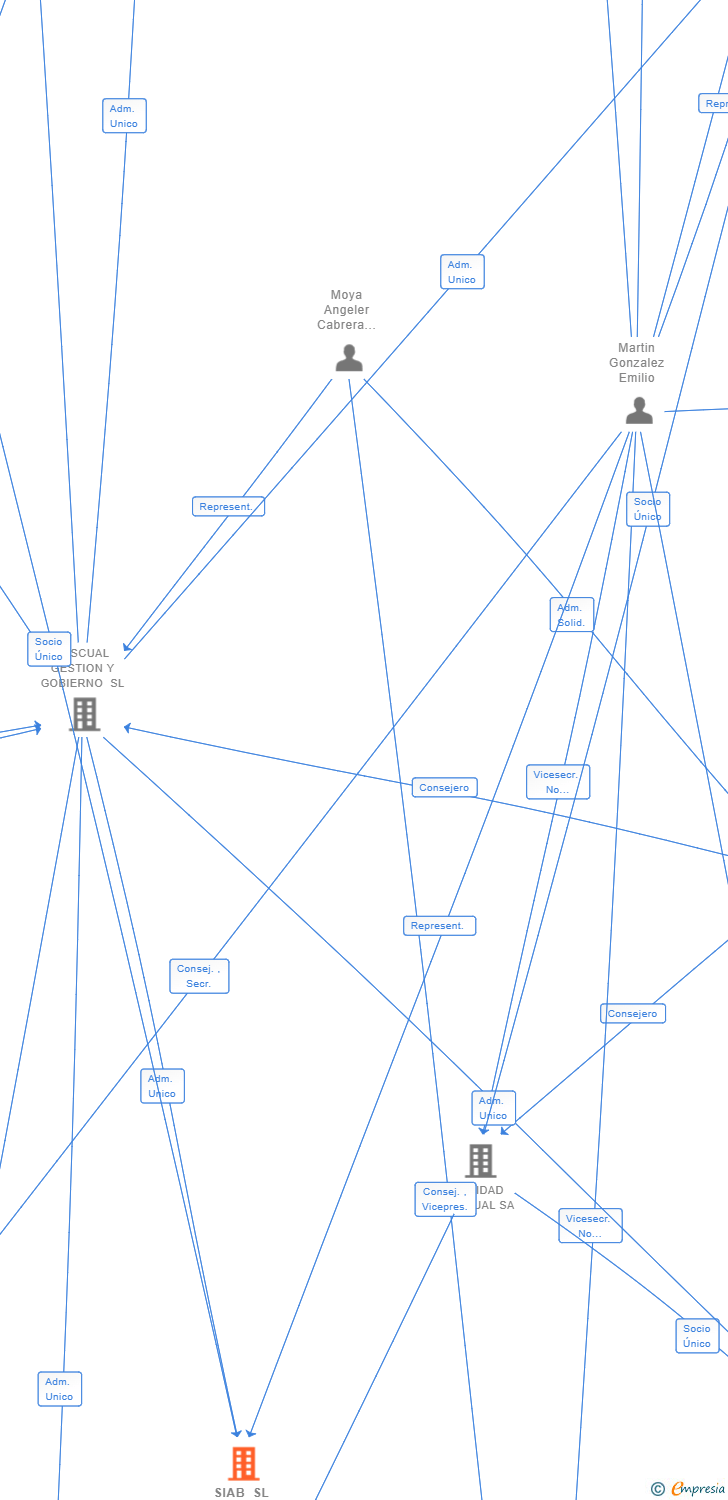 Vinculaciones societarias de SIAB SL (EXTINGUIDA)
