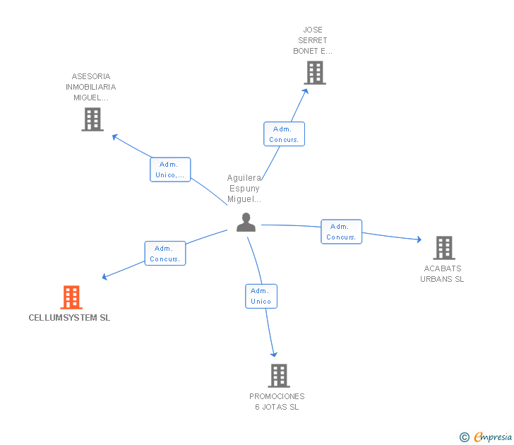 Vinculaciones societarias de CELLUMSYSTEM SL