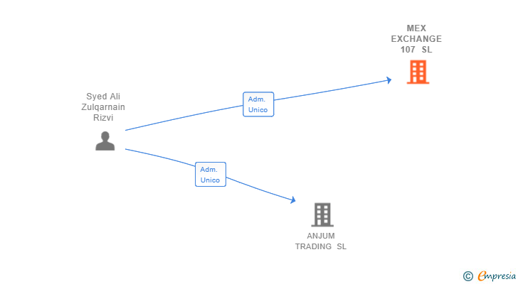 Vinculaciones societarias de MEX EXCHANGE 107 SL