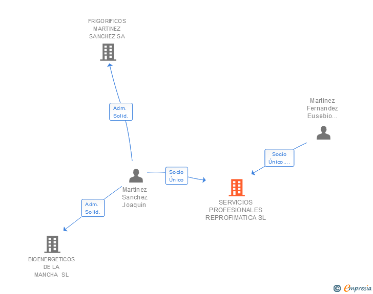 Vinculaciones societarias de SERVICIOS PROFESIONALES REPROFIMATICA SL