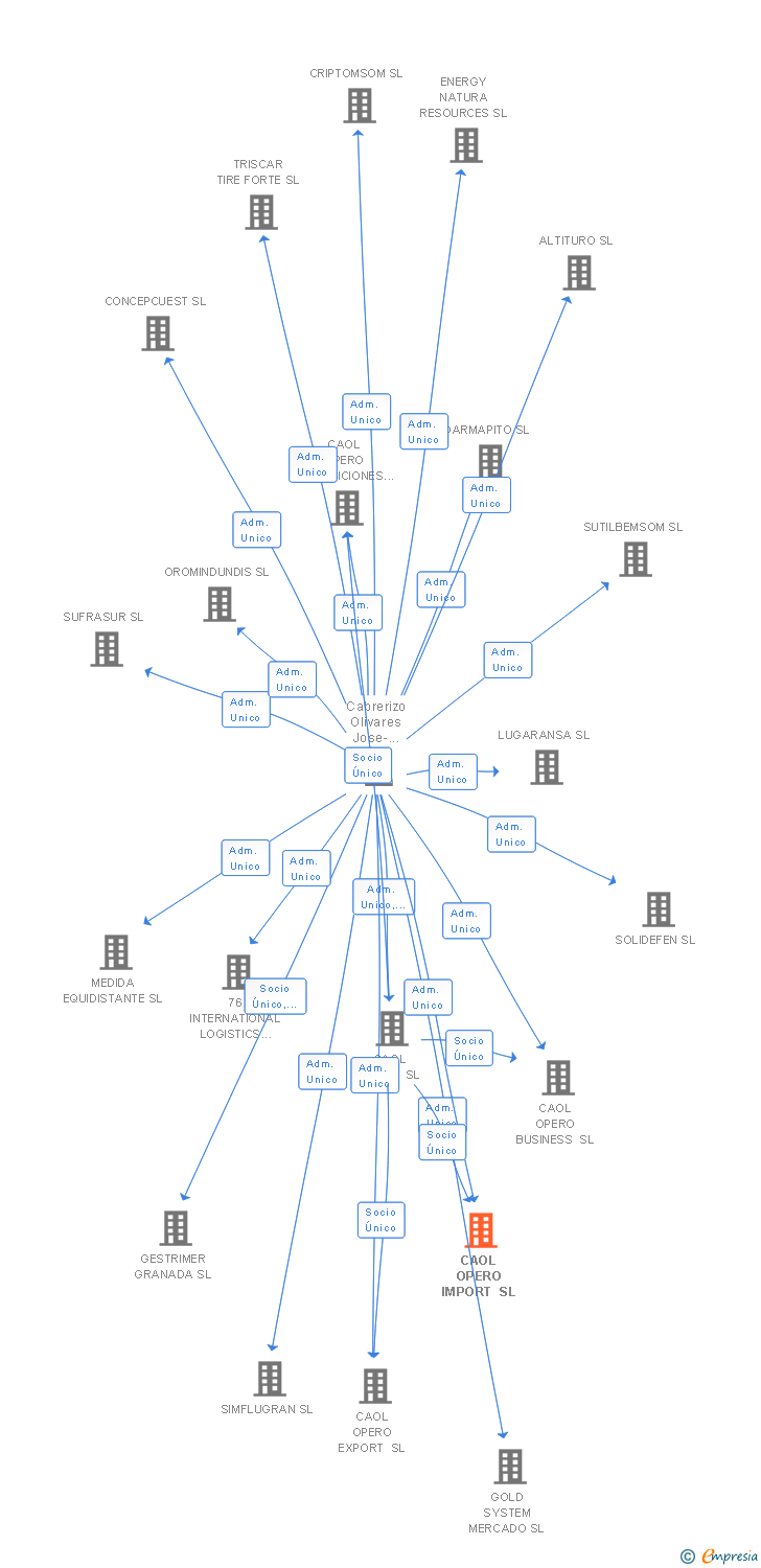 Vinculaciones societarias de CAOL OPERO IMPORT SL