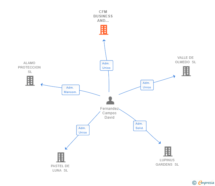 Vinculaciones societarias de CFM BUSINESS AND SERVICES SL
