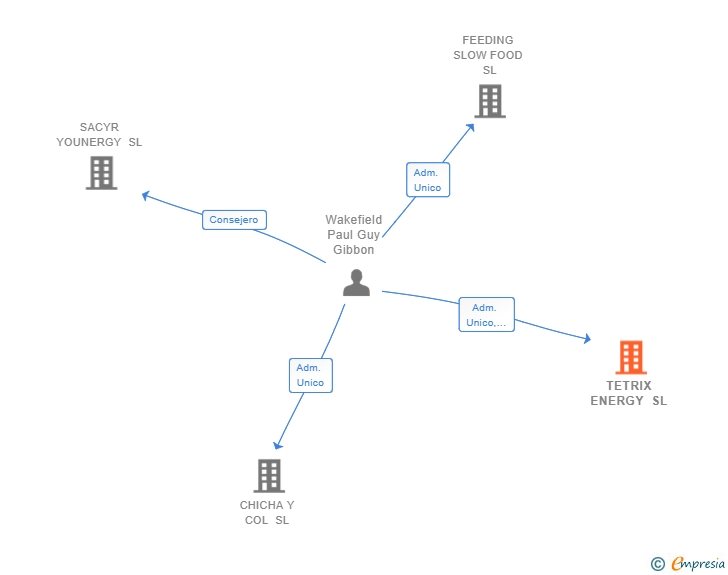Vinculaciones societarias de TETRIX ENERGY SL
