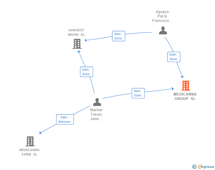 Vinculaciones societarias de MEDICANNA GROUP SL