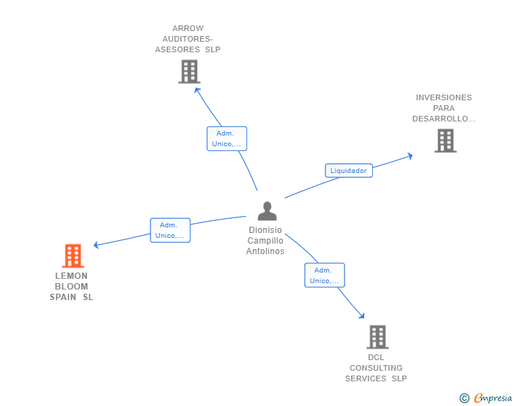 Vinculaciones societarias de LEMON BLOOM SPAIN SL