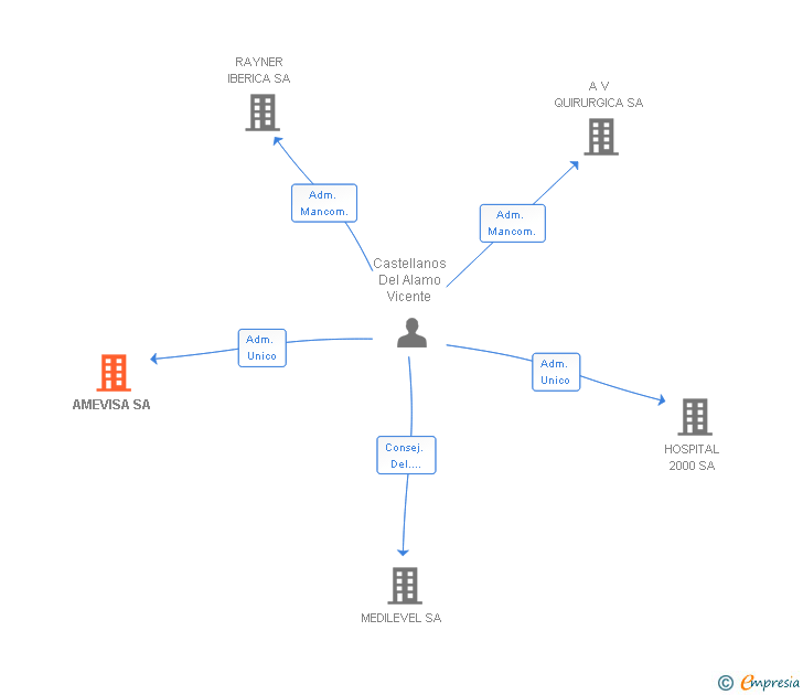 Vinculaciones societarias de AMEVISA SA