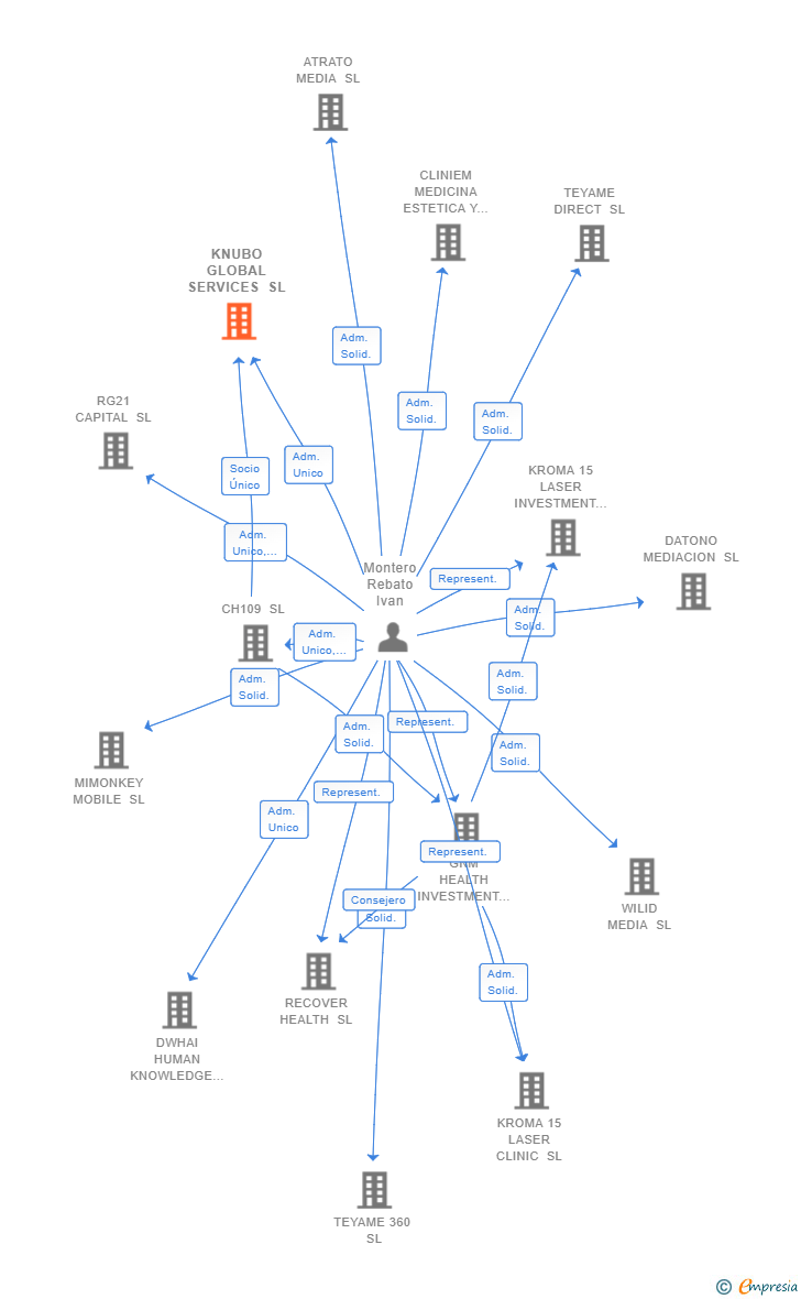 Vinculaciones societarias de KNUBO GLOBAL SERVICES SL