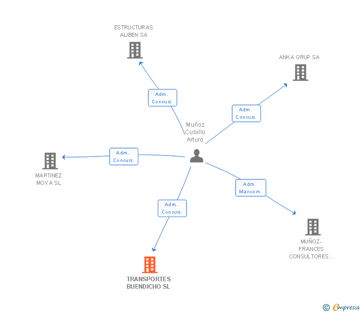 Vinculaciones societarias de TRANSPORTES BUENDICHO SL