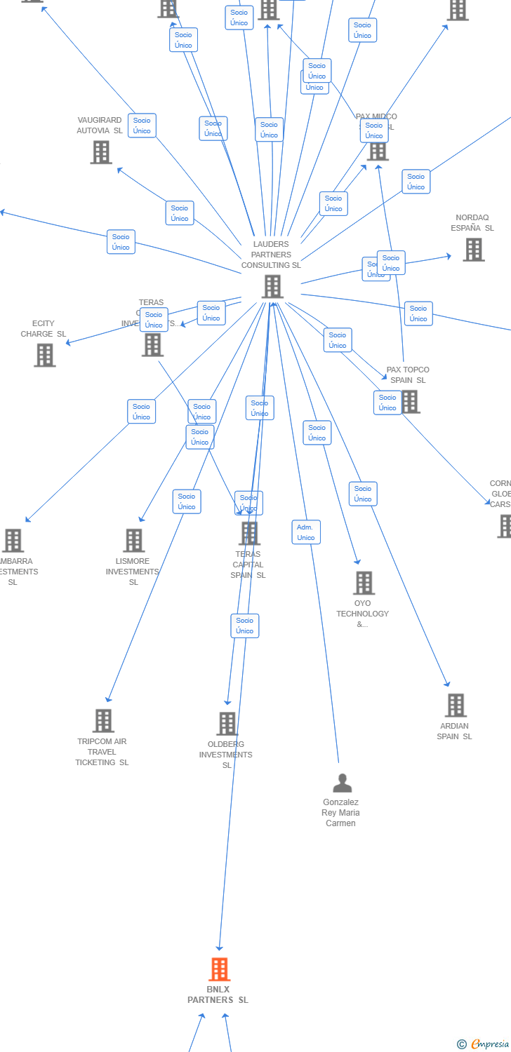 Vinculaciones societarias de BNLX PARTNERS SL