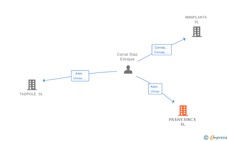 Vinculaciones societarias de PASIVESINCS SL