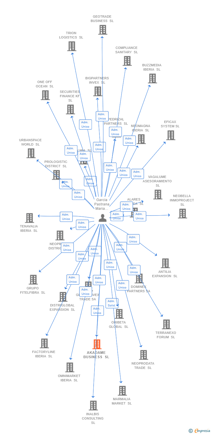 Vinculaciones societarias de AKADAME BUSINESS SL