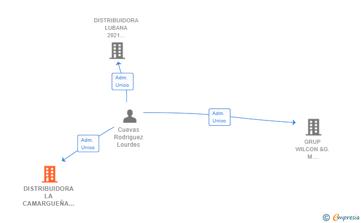 Vinculaciones societarias de DISTRIBUIDORA LA CAMARGUEÑA Y ASOCIADOS SL